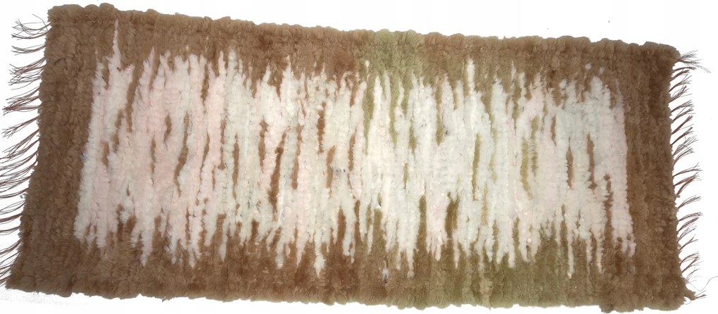 Kézzel szőtt világos báránybőr szőnyeg természetes gyapjú 160x100cm futószőnyeg