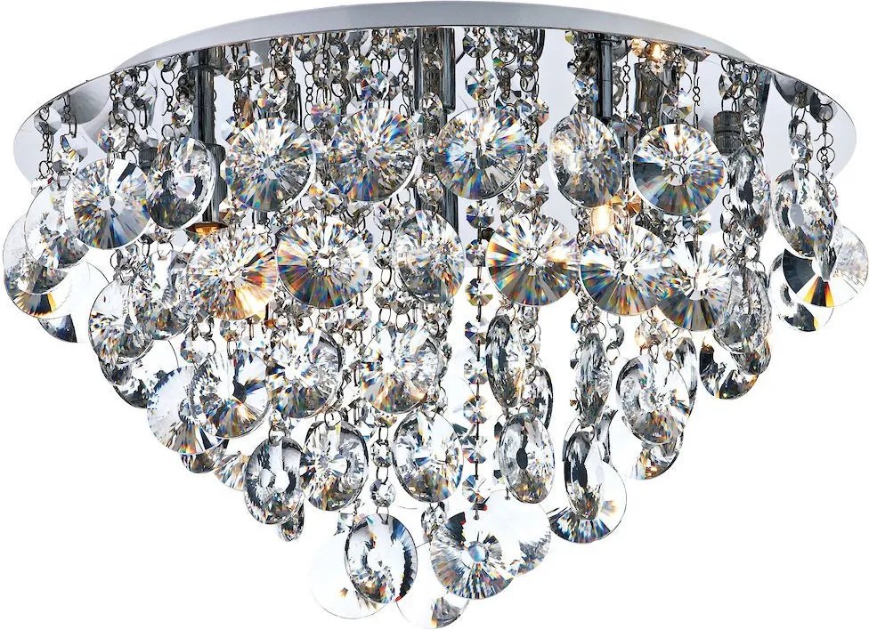 DAR LIGHTING JES5450 JESTER Kristály Mennyezeti Lámpa Csiszolt Króm G9 IP20
