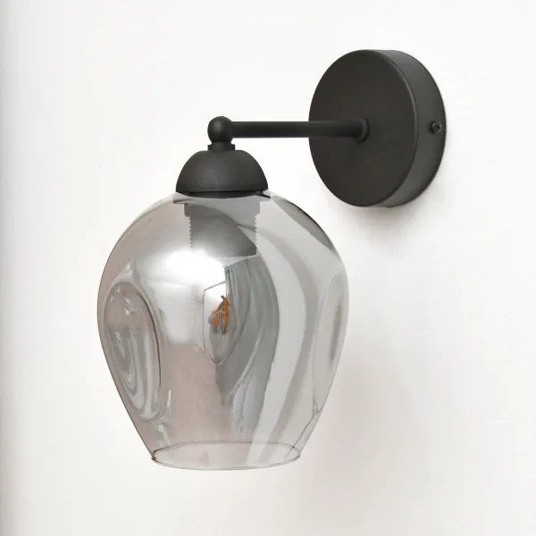 Fali lámpa LILI 1xE27/15W/230V fekete/szürke