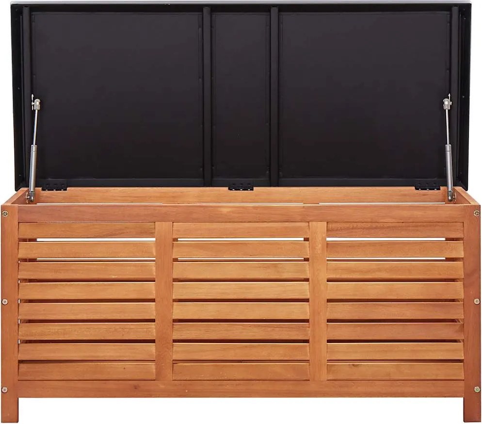 Tömör Eukaliptuszfa Kerti Tárolóláda 117 X 50 X 55 Cm