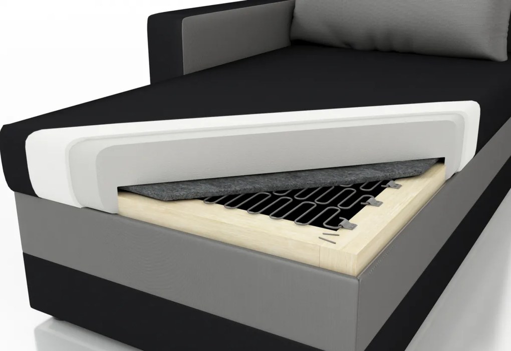 PAMELA ágyázható sarok ülőgarnitúra, 244x90x138, rainbow 15/rainbow 31