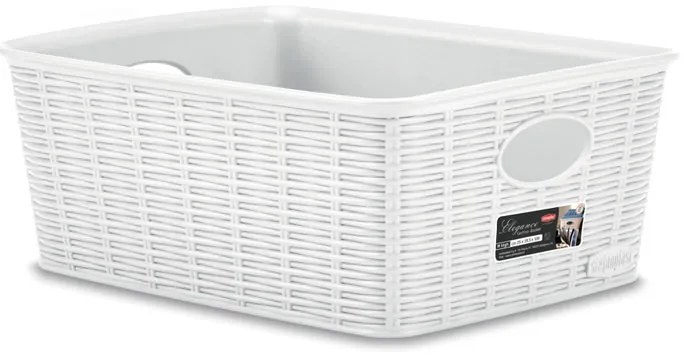 STEFANPLAST Tárolókosár Elegance M High, fehér