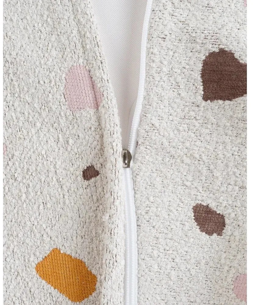 Fehér buklé-zsenília gyerek babzsákfotel Terrazzo Chair – Wigiwama