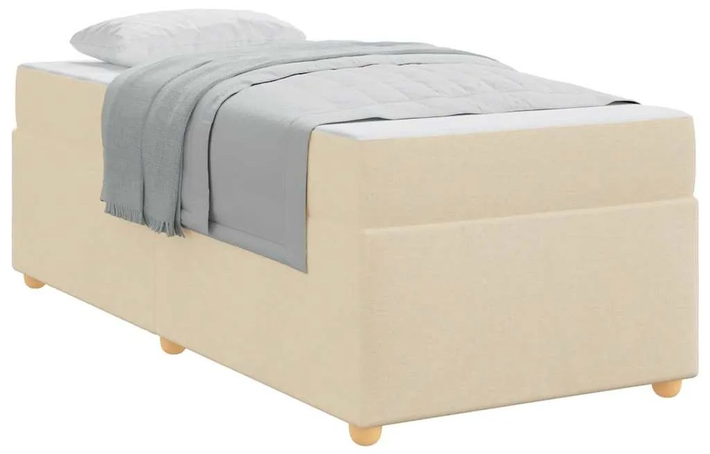 Ágykeret matracmal Krém 90 x 190 cm szövet