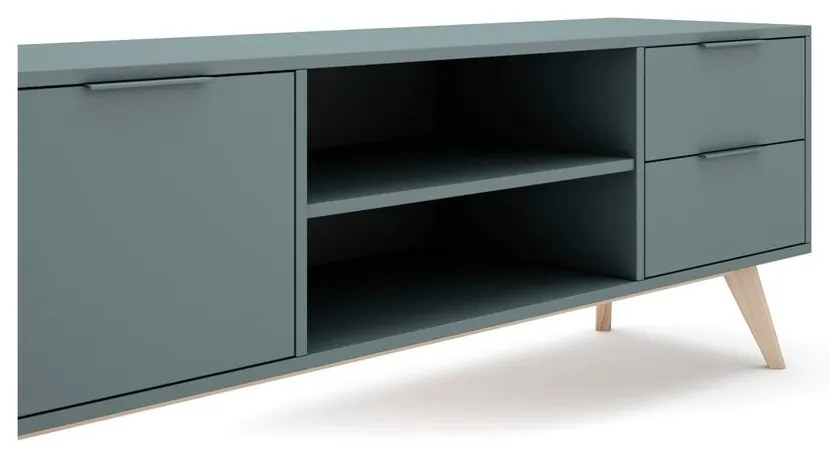 Szürkészöld TV-állvány 180x53x40 cm Pisco – Marckeric