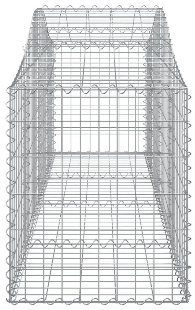10 db íves horganyzott vas gabion kosár 200x50x60/80 cm