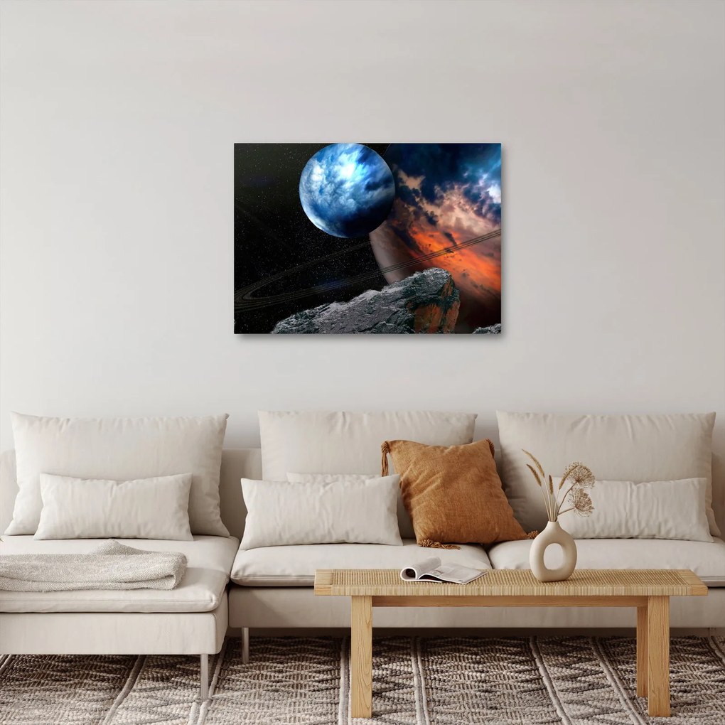 Egy bolygó képe az űrben (70x50 cm)