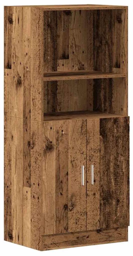 vidaXL antik fa színű szerelt fa konyhaszekrény 57x41,5x131,5 cm