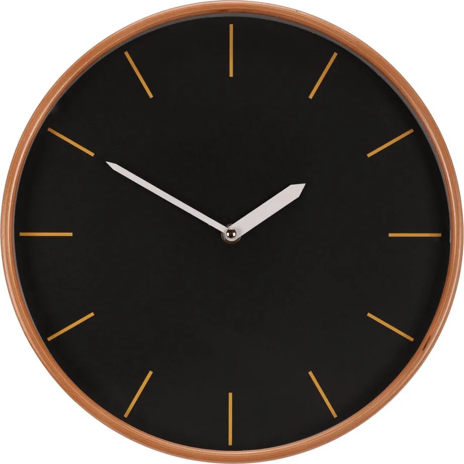 Falióra 32 cm átmérő, MDF fa kerettel, fekete