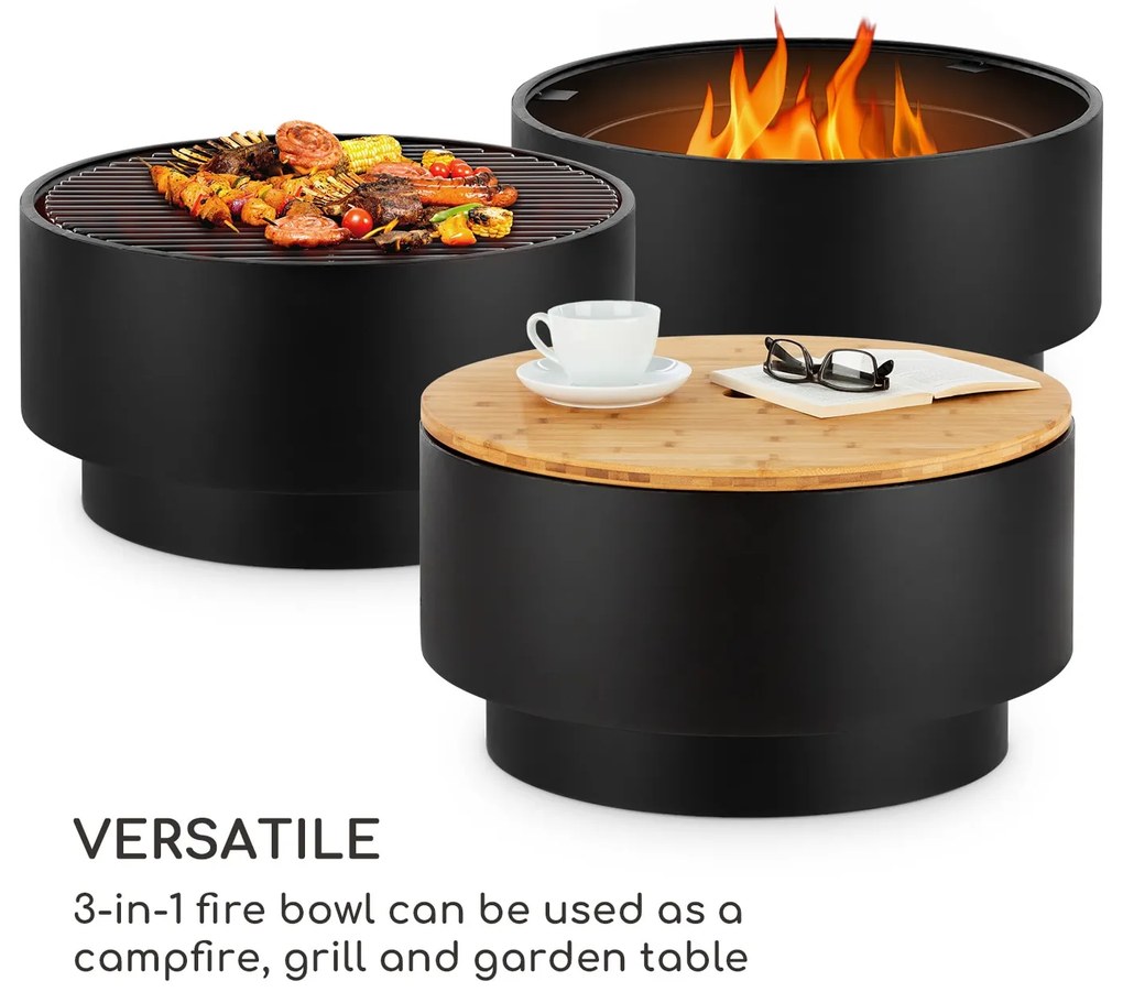 Pompeji, tűzrakóhely és grill, Ø60cm, acél