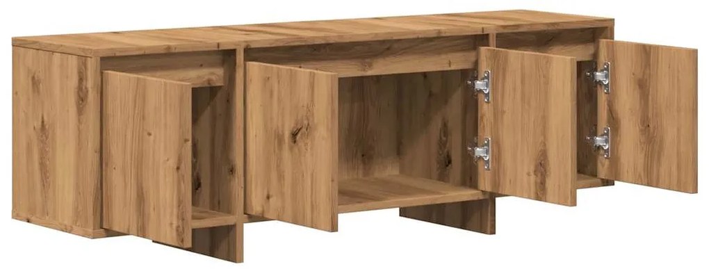 kézműves tölgy színű szerelt fa TV-szekrény 120 x 30 x 40,5 cm