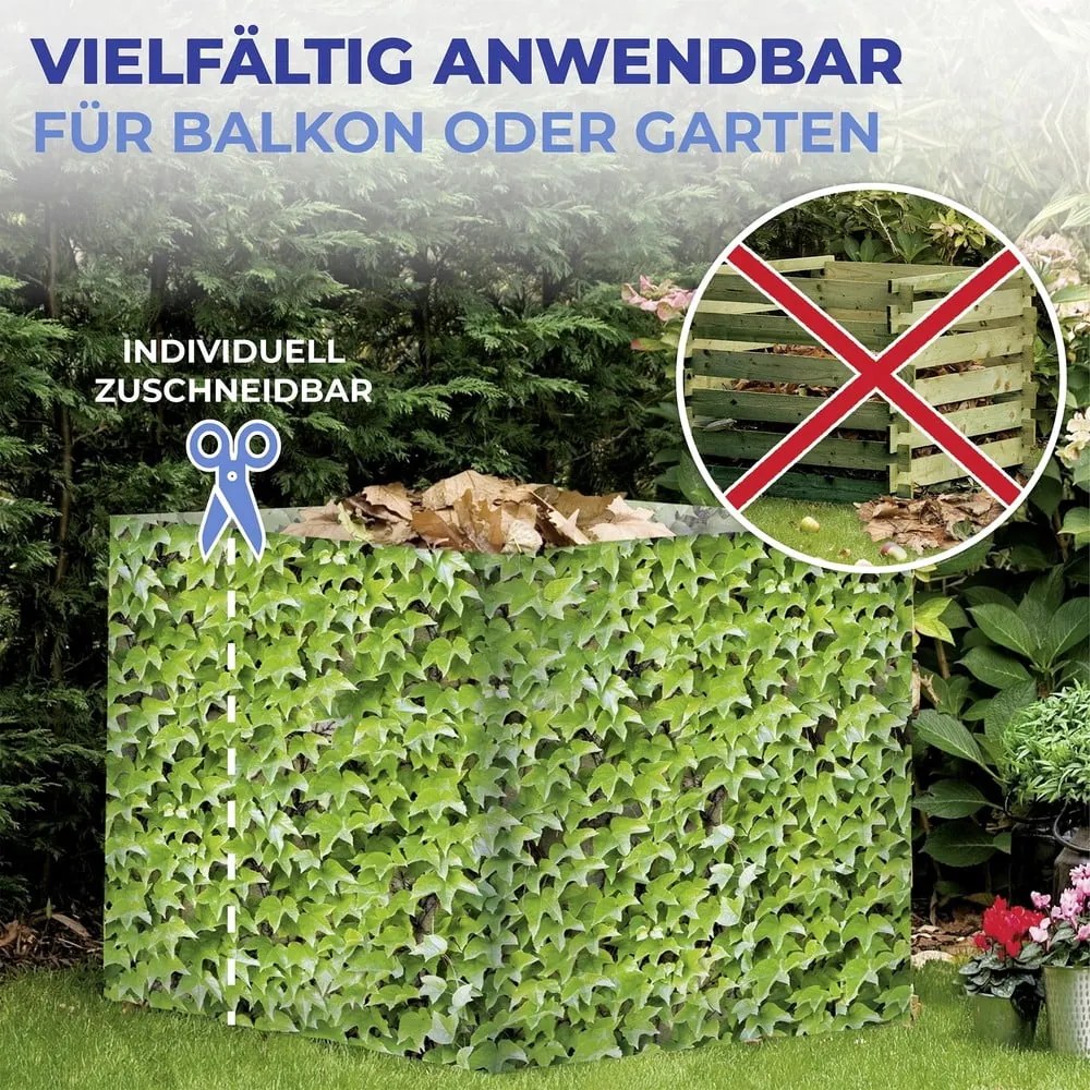 Zöld műanyag belátásgátló erkélyre 500x85 cm Wilder Wein – Maximex