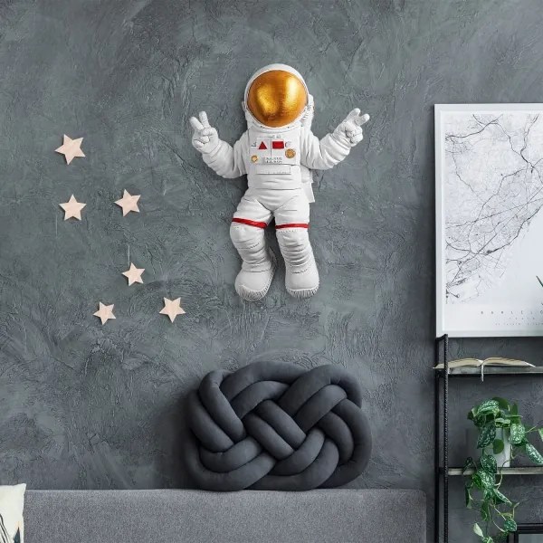 Fali dekoráció 47x35 cm astronaut arany