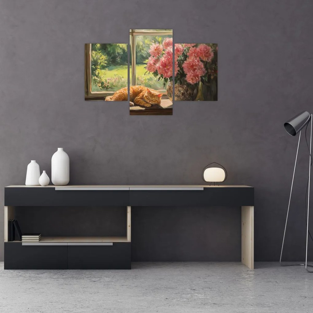 Kép - Macska az ablakban (90x60 cm)