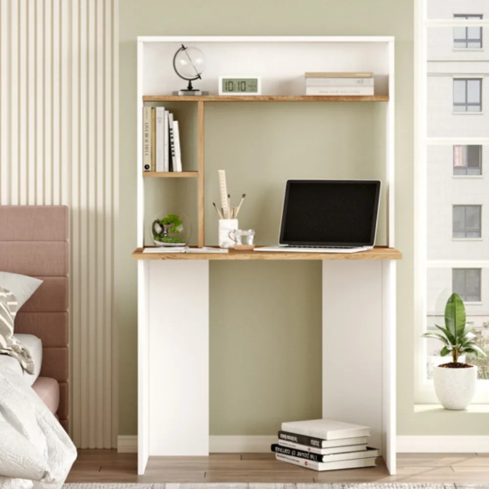 Polcos íróasztal 160x60x148cm barna FUR1955-1