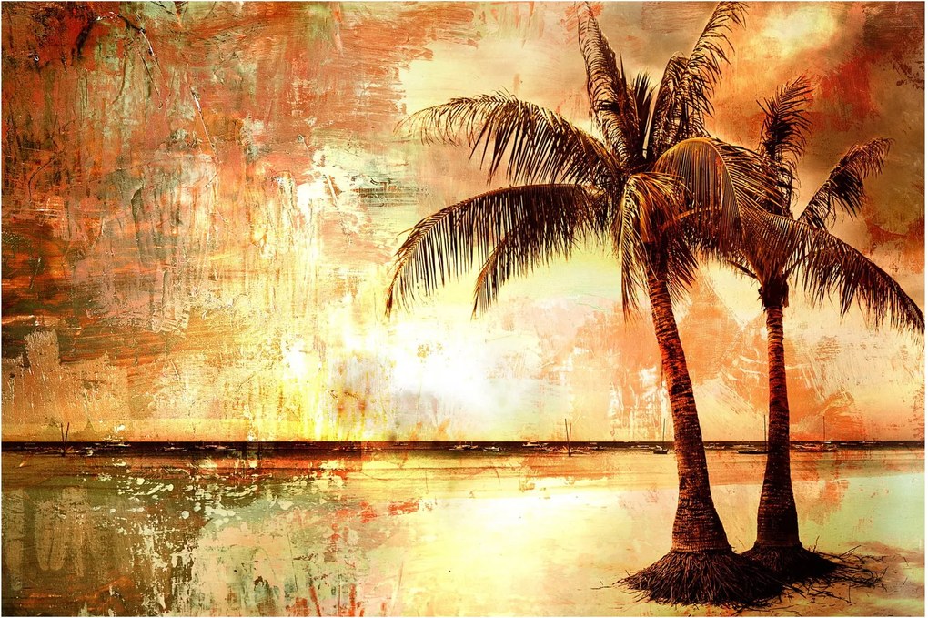 Kép - pálmafák a tengerparton (90x60 cm)
