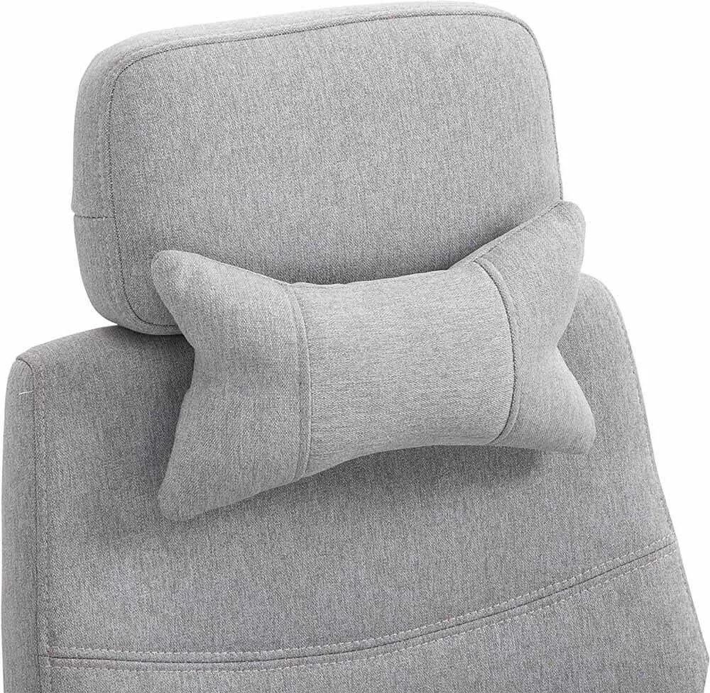 Fejtámlás irodai forgószék - több színben-világos szürke