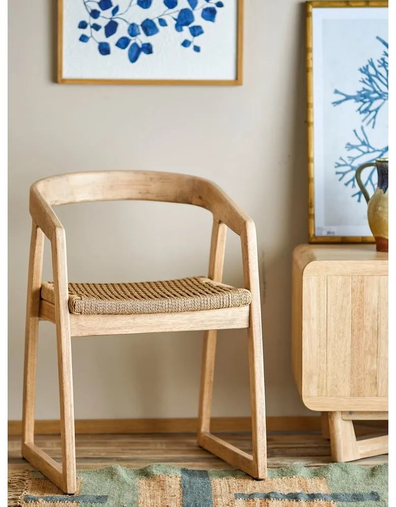 Natúr színű kaucsukfa étkezőszék Serrone – Bloomingville