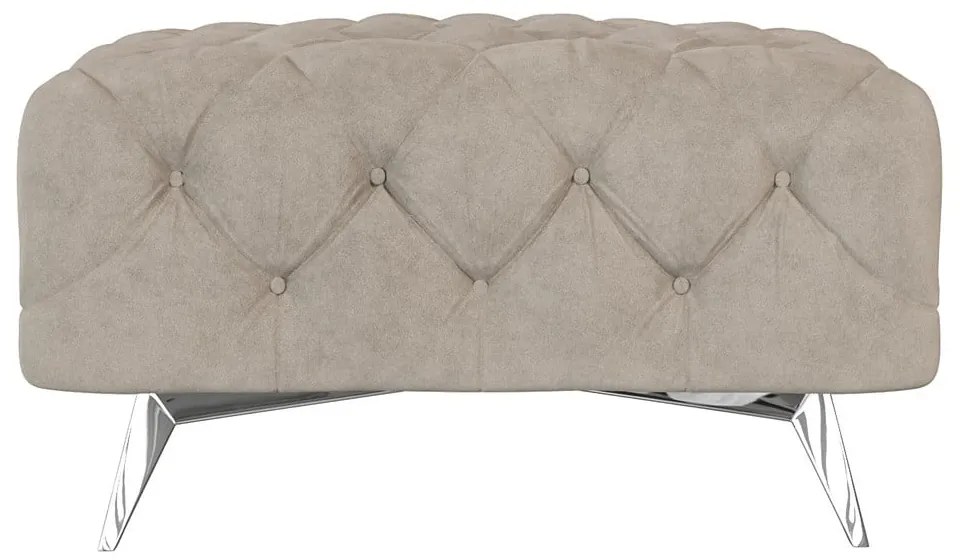 Szürkésbézs bársony lábtartó Chelsea – Ropez