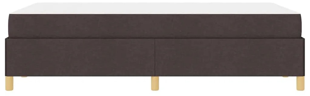 Boxrugós ágy Fehér és Sötétbarna 120 x 200 cm Poliészter