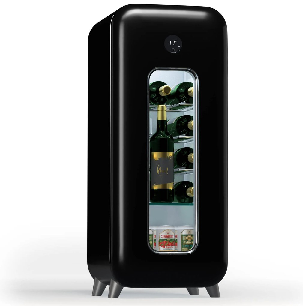 Klarstein Shirley 15 Uno. borhűtő, 15 palack, 5 - 20 °C, érintésvezérlés, retró