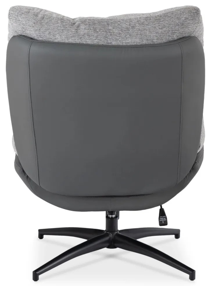 Forgó Relaxfotel Lábtartóval Szürke/Fekete Színben. FREMONT