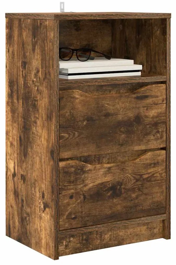 vidaXL Éjjeliszekrények 2 pcs Füstölt tölgy 40 x 30 x 467 cm Faanyag