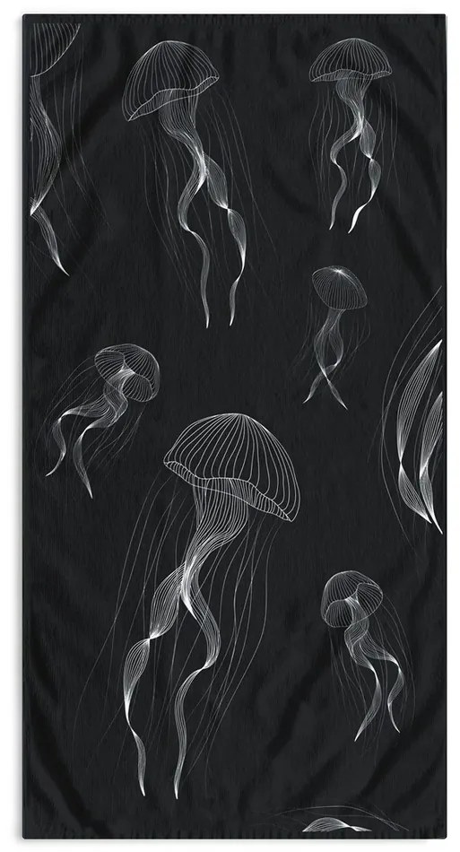 DecoKing Jellyfish strandtörölköző, 90 x 180 cm