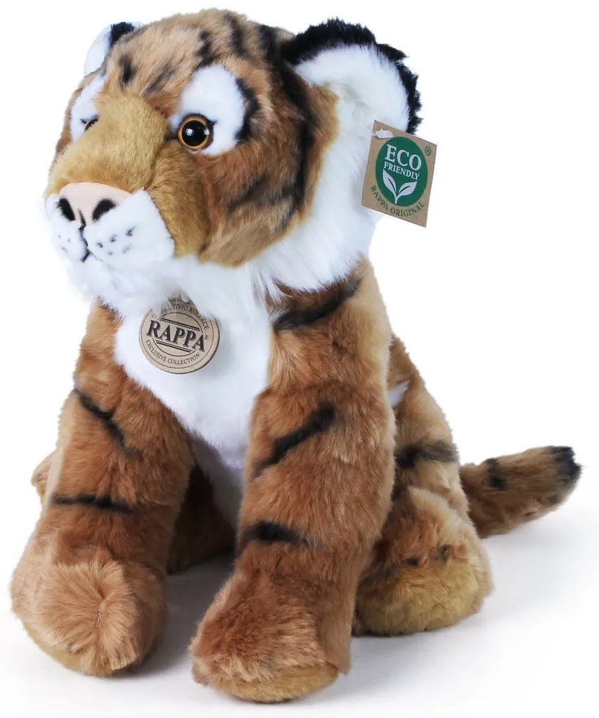 ECO-FRIENDLY plüss ülő tigris, 30 cm