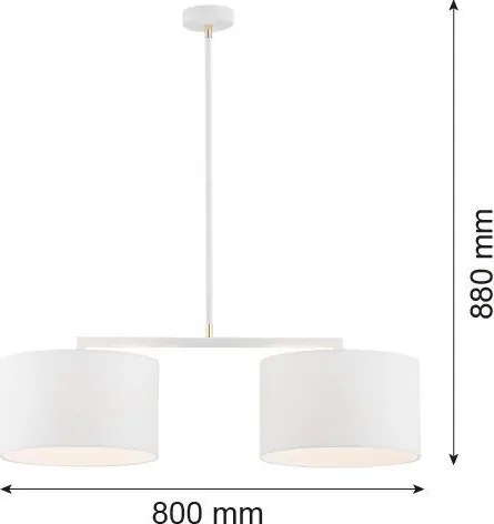 ARGON 900 KARIN Ernyős Függesztett Lámpa Fehér E27 IP20