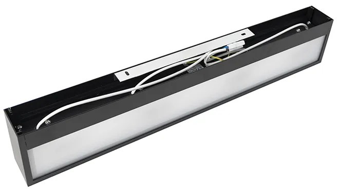 Design hosszú falilámpa fekete 60 cm - Houx