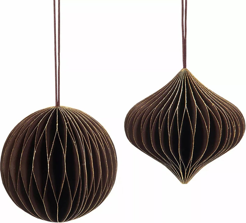 Karácsonyfa Bomba Medál Papír Gömb 2db Karácsonyi Ajándék