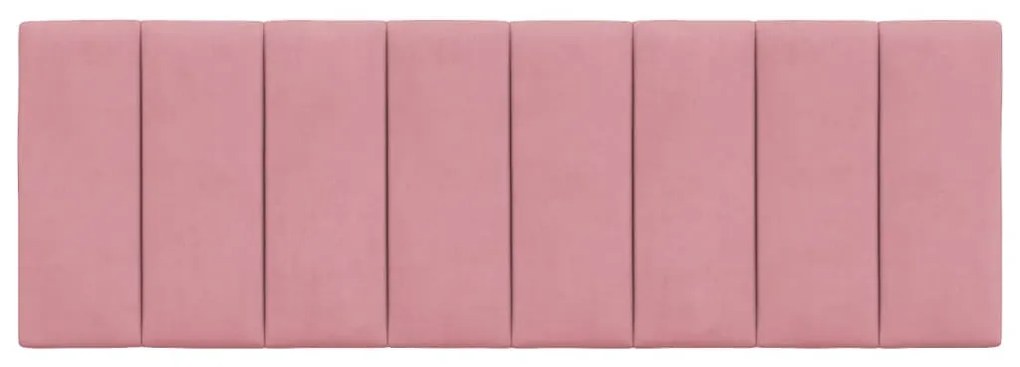 rózsaszín bársony fejtámla párna 120 cm