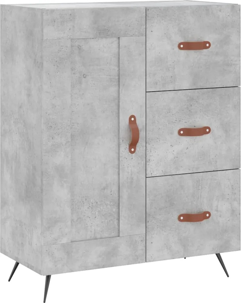 vidaXL betonszürke szerelt fa tálalószekrény 69,5 x 34 x 90 cm