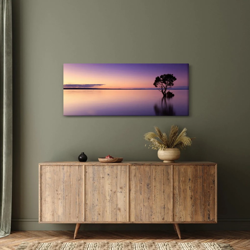 A vízfelszín képe napkeltekor (120x50 cm)