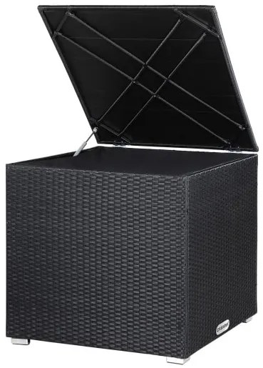 Casaria® Tároló doboz 75x75x70 cm - fekete