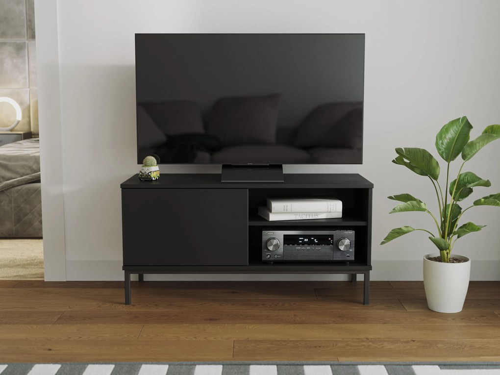 TV asztal Quebec 1D (matt fekete). 1051872