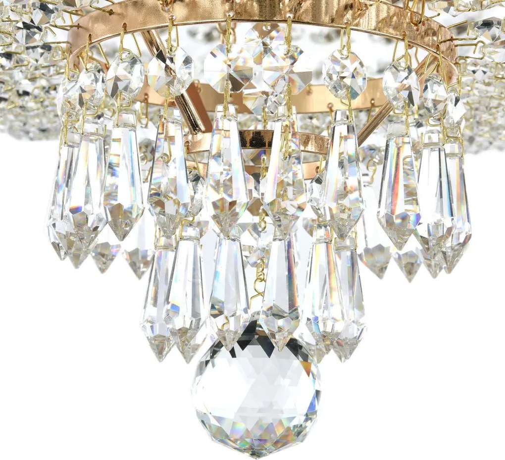 MAYTONI DIA890-CL-05-G PALACE Kristály Mennyezeti Lámpa Antik Arany E27 IP20