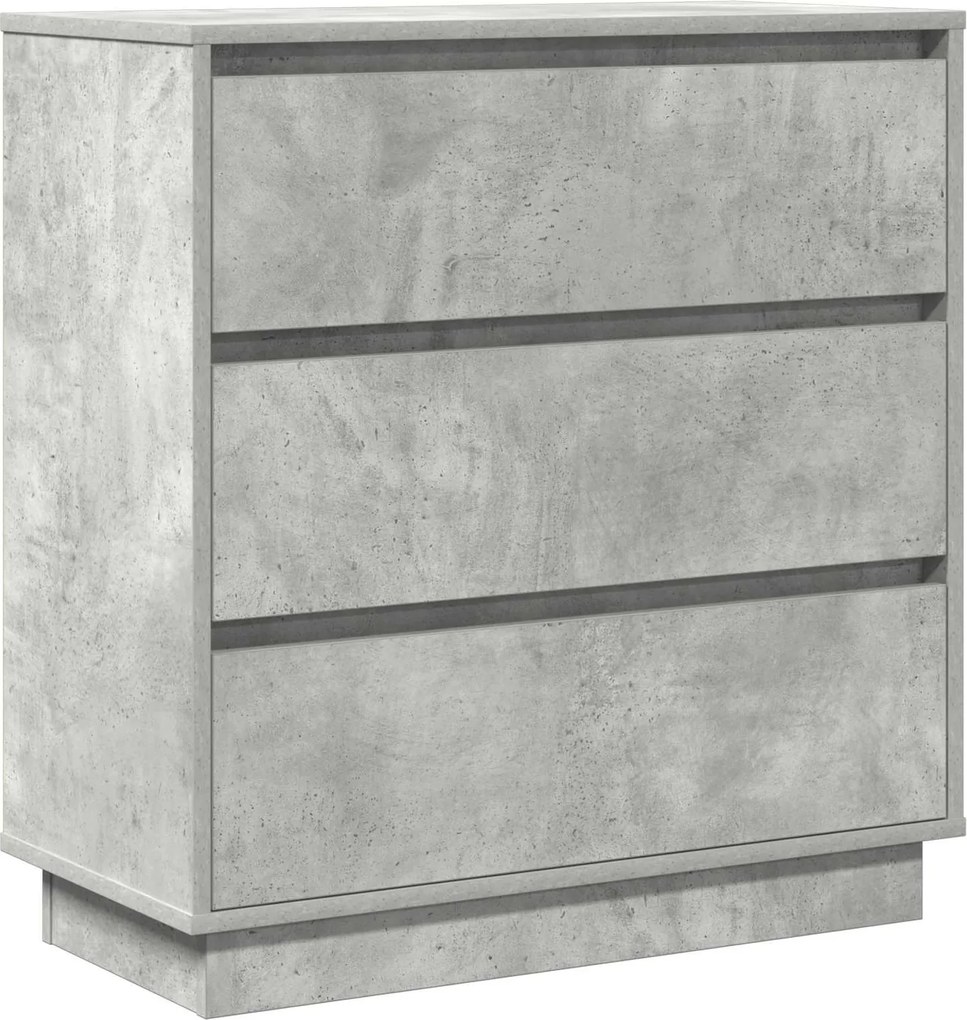 vidaXL Éjjeliszekrény fiókkal Beton Szürke 71 x 34,5 x 75 cm Faanyag