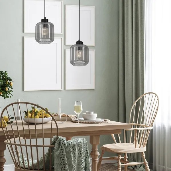 Csillár zsinóron SOMBRA 1xE27/60W/230V szürke