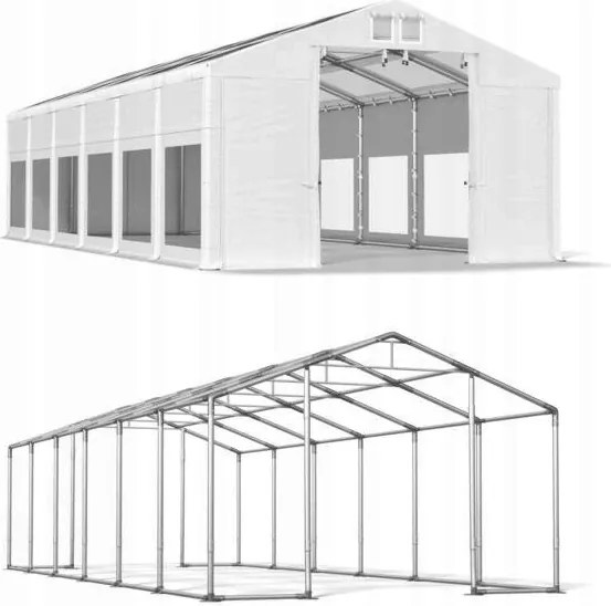 Garázs sátor 8x12m [3m] Acél Das 580 W