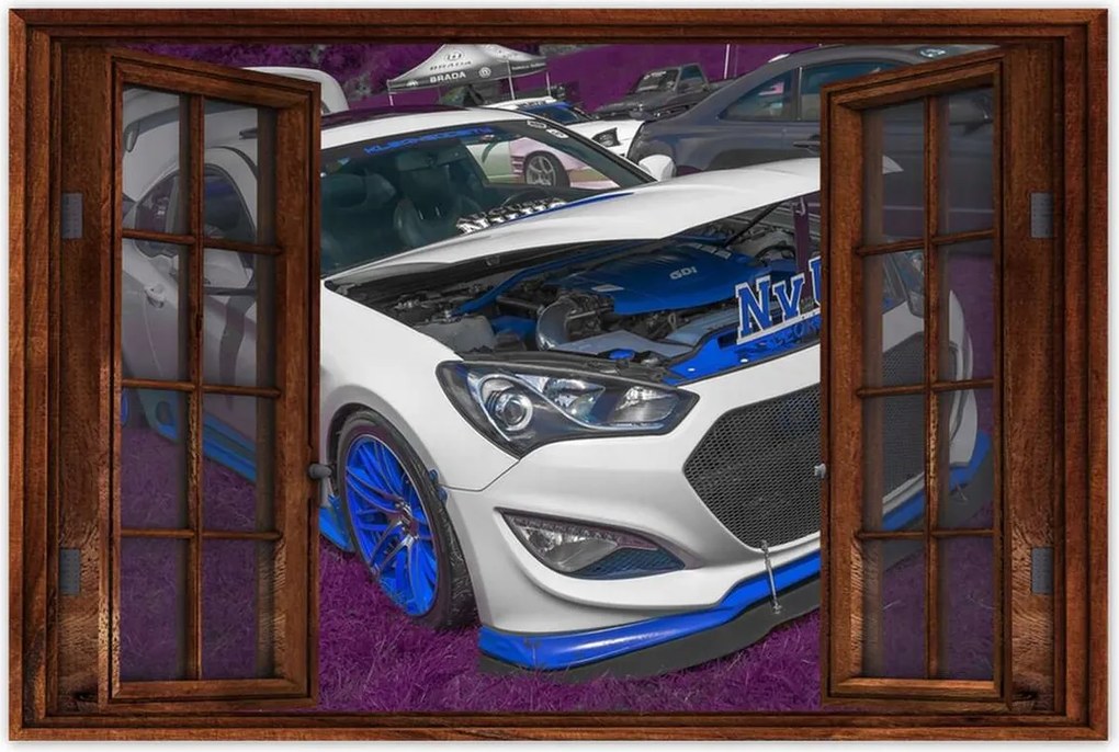 Poszterek 90x60 Fehér sportautó