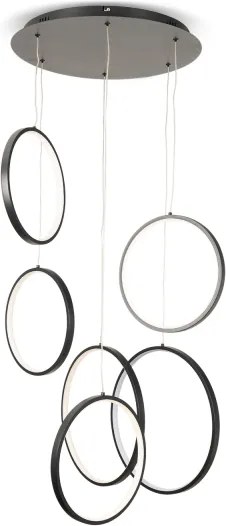 Brilagi - ECHO LED függeszték kábelen, 80 W, 230 V, 4000 K, átm. 50 cm, fekete