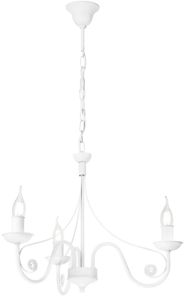 Csillár láncon DONATO 3xE14/40W/230V fehér