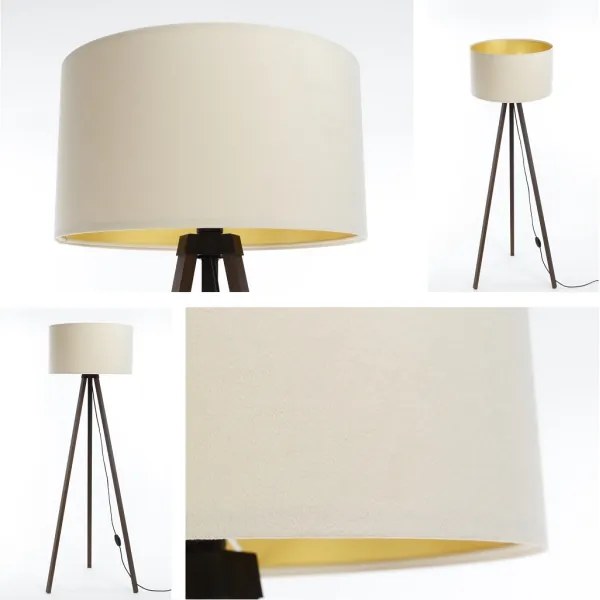 Állólámpa STANDART 1xE27/60W/230V krém/barna