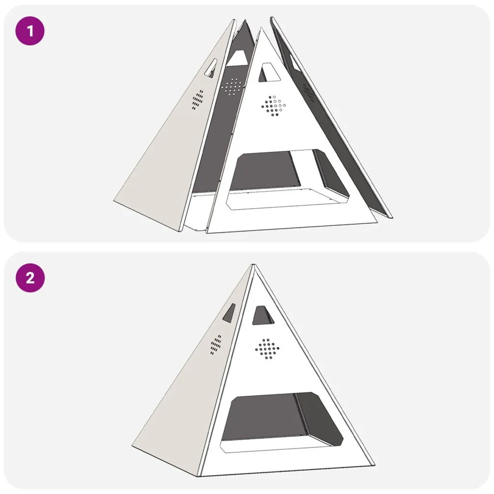 Tűzrakó Barna 50 x 50 x 51 cm időjárásálló acél