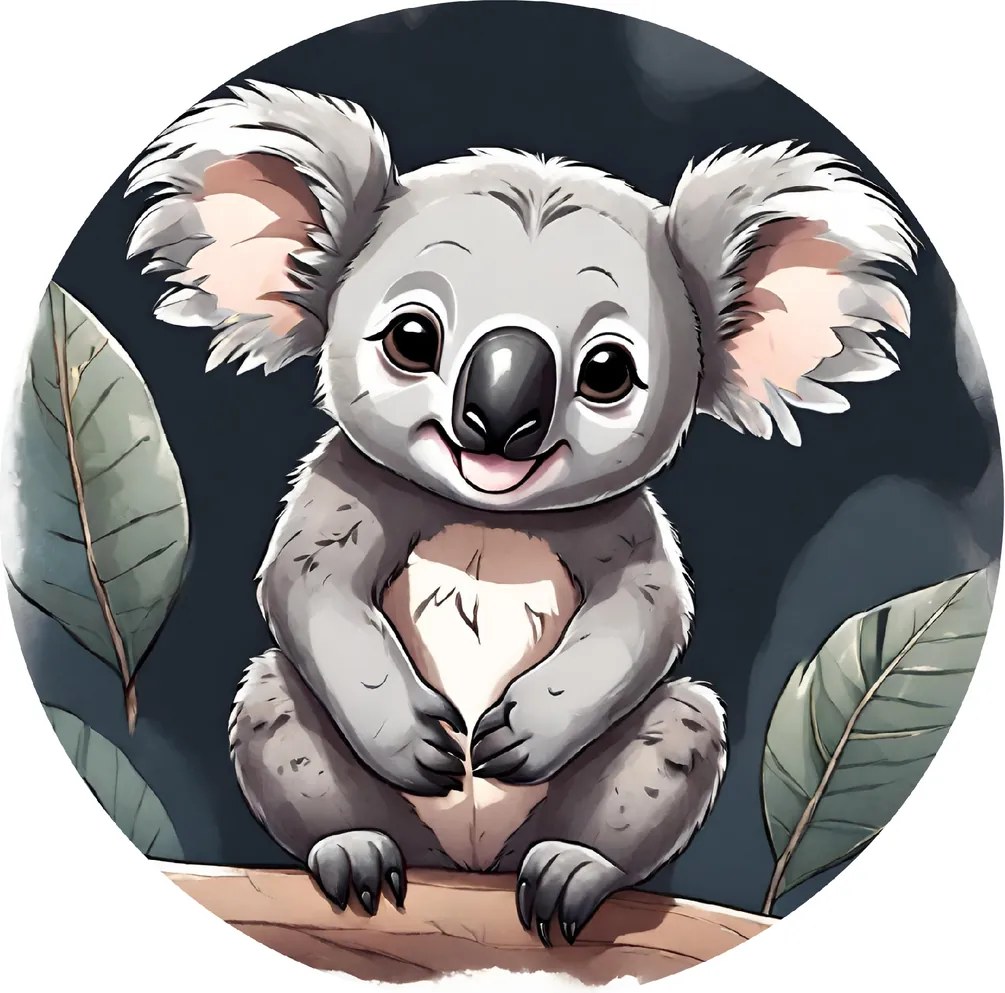 PIPPER. Kör alakú falmatrica "Koala" Méret: 60cm