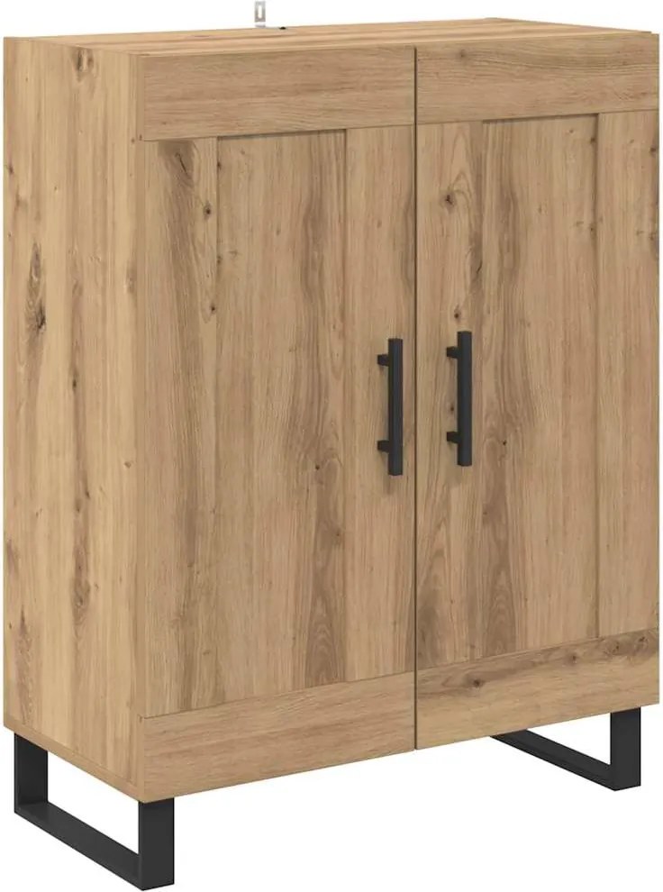 vidaXL Széf Artisan tölgy 69,5 x 34 x 90 cm Műszaki fa és vas