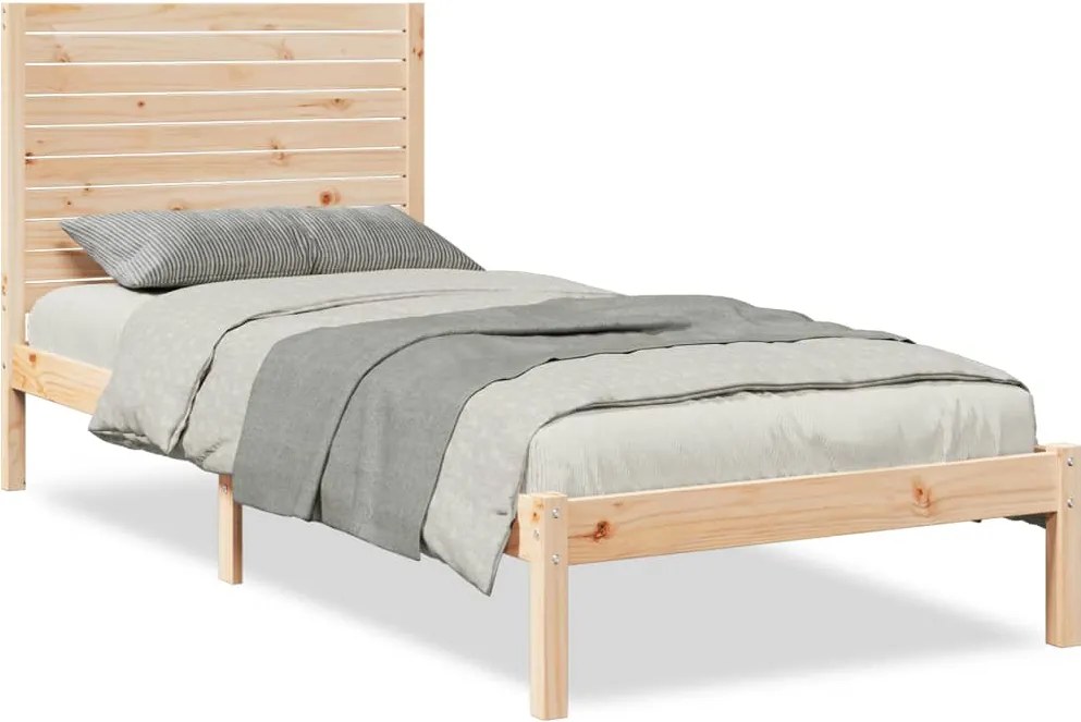 vidaXL tömör fa extra hosszú ágykeret matrac nélkül 100 x 220 cm