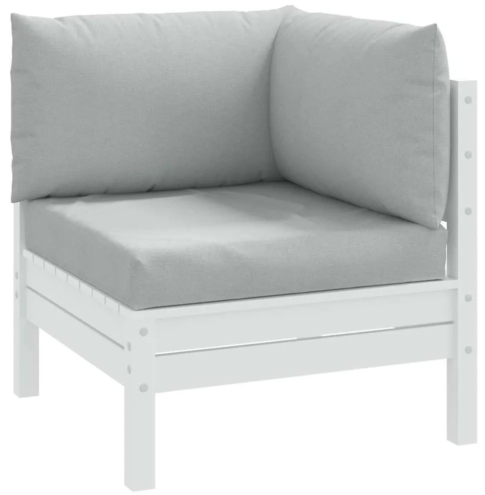 3 db melange világosszürke szövet raklappárna